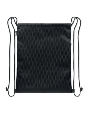DAYKIT Sac à cordon en 420D RPET Couleurs : noir accessoire événementiel unique