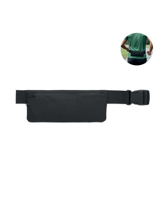 MODERATE Sac banane 600D RPET Couleurs : noir personnalisable avec votre logo