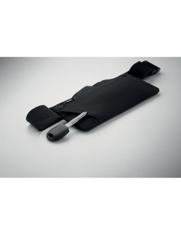 MODERATE Sac banane 600D RPET Couleurs : noir cadeau entreprise pas cher