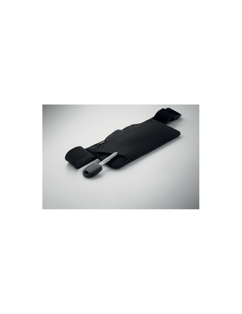 MODERATE Sac banane 600D RPET Couleurs : noir cadeau entreprise pas cher