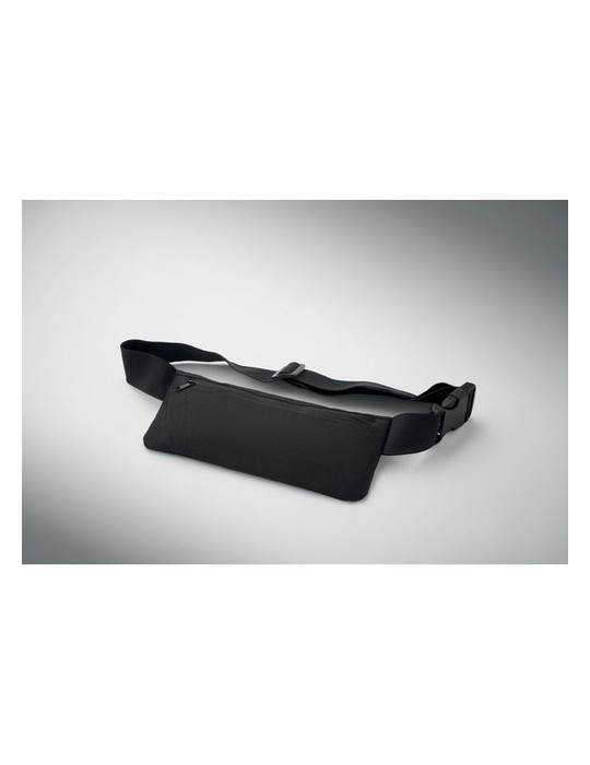 MODERATE Sac banane 600D RPET Couleurs : noir objet promotionnel éco-responsable