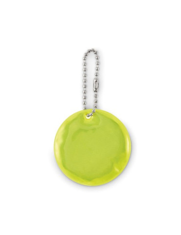 GRIN Porte-clés rond réfléchissant Couleurs : jaune fluo