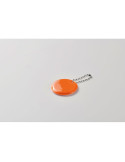 GRIN Porte-clés rond réfléchissant Couleurs : orange fluo goodies publicitaire événementiel
