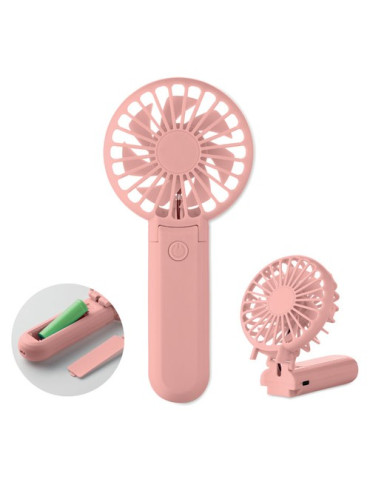 IBERA Ventilateur portable et pliable Couleurs : rose bébé