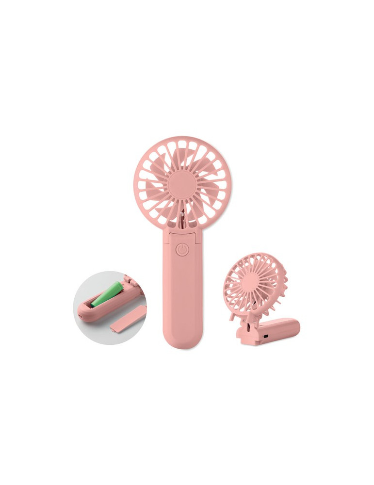 IBERA Ventilateur portable et pliable Couleurs : rose bébé