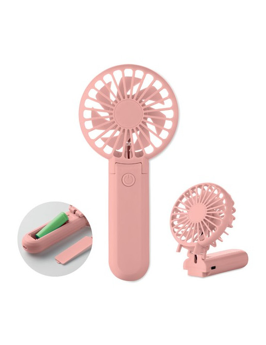 IBERA Ventilateur portable et pliable Couleurs : rose bébé