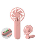 IBERA Ventilateur portable et pliable Couleurs : rose bébé