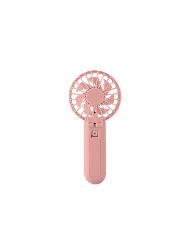 IBERA Ventilateur portable et pliable Couleurs : rose bébé impression haute définition