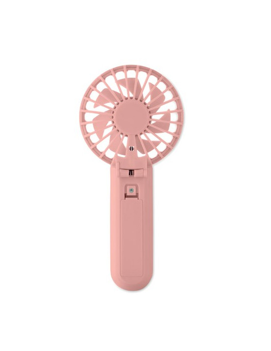 IBERA Ventilateur portable et pliable Couleurs : rose bébé impression haute définition