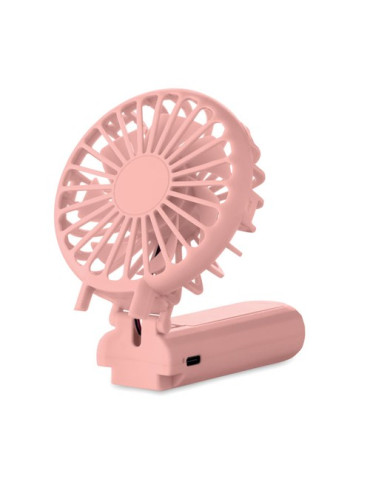 IBERA Ventilateur portable et pliable Couleurs : rose bébé cadeau collaborateur premium