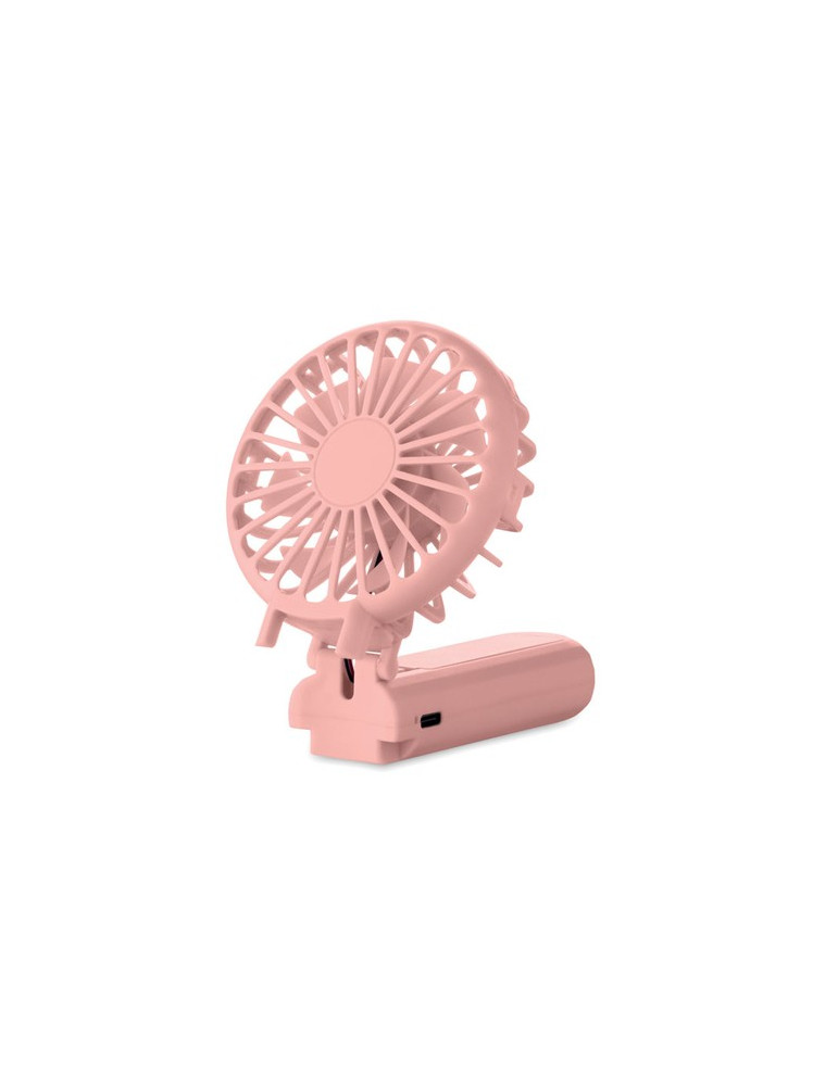 IBERA Ventilateur portable et pliable Couleurs : rose bébé cadeau collaborateur premium