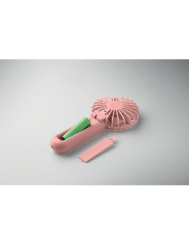 IBERA Ventilateur portable et pliable Couleurs : rose bébé cadeau client original