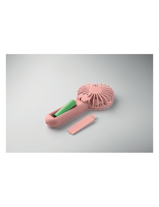 IBERA Ventilateur portable et pliable Couleurs : rose bébé cadeau client original