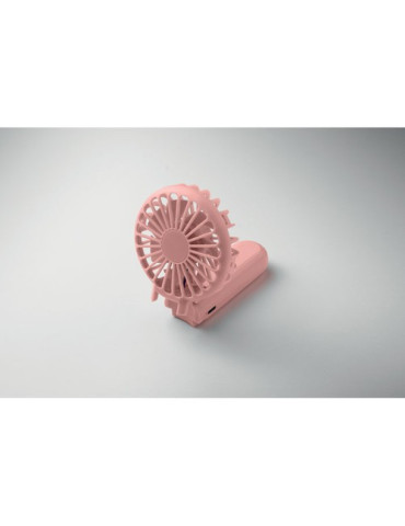 IBERA Ventilateur portable et pliable Couleurs : rose bébé objet promo petit budget