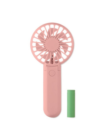 IBERA Ventilateur portable et pliable Couleurs : rose bébé cadeau entreprise pas cher