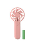 IBERA Ventilateur portable et pliable Couleurs : rose bébé cadeau entreprise pas cher