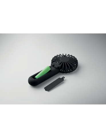IBERA Ventilateur portable et pliable Couleurs : noir impression logo haute qualité