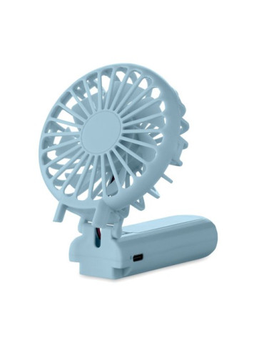 IBERA Ventilateur portable et pliable Couleurs : bleu bébé accessoire événementiel unique