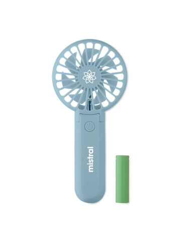 IBERA Ventilateur portable et pliable Couleurs : bleu bébé objet publicitaire robuste