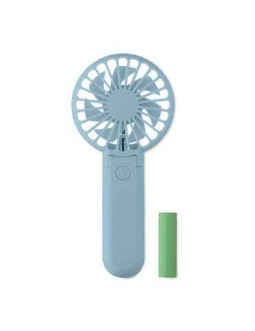 IBERA Ventilateur portable et pliable Couleurs : bleu bébé impression haute définition