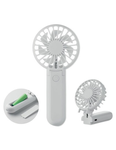 IBERA Ventilateur portable et pliable Couleurs : blanc personnalisable avec votre logo