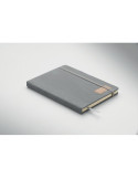 CORDI NOTE Carnet A5 rigide en RPET Matières : papier Couleurs : gris personnalisation rapide en France