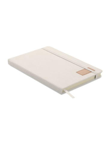 CORDI NOTE Carnet A5 rigide en RPET Matières : papier Couleurs : blanc cassé impression haute définition