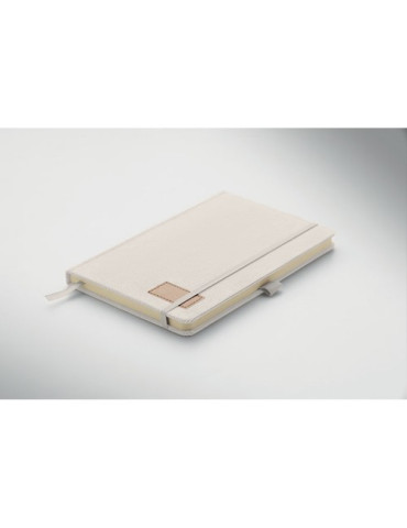 CORDI NOTE Carnet A5 rigide en RPET Matières : papier Couleurs : blanc cassé impression haute définition