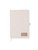 CORDI NOTE Carnet A5 rigide en RPET Matières : papier Couleurs : blanc cassé cadeau client original
