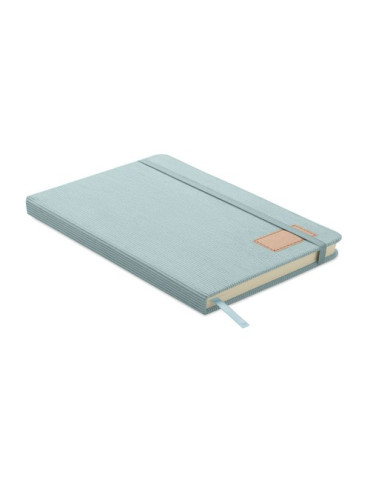CORDI NOTE Carnet A5 rigide en RPET Matières : papier Couleurs : bleu bébé personnalisable avec votre logo