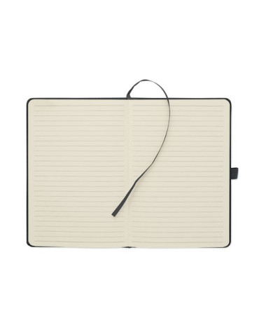 CORDI NOTE Carnet A5 rigide en RPET Matières : papier Couleurs : noir goodies personnalisé en stock