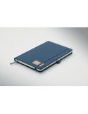 CORDI NOTE Carnet A5 rigide en RPET Matières : papier Couleurs : bleu goodies publicitaire durable