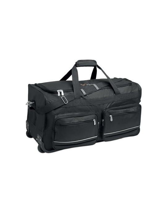 ITFITS Sac de voyage trolley RPET Couleurs : noir marquage laser ultra précis