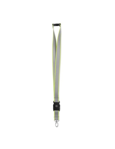TOSEE Lanyard réfléchissant en RPET Couleurs : jaune fluo objet promotionnel éco-responsable