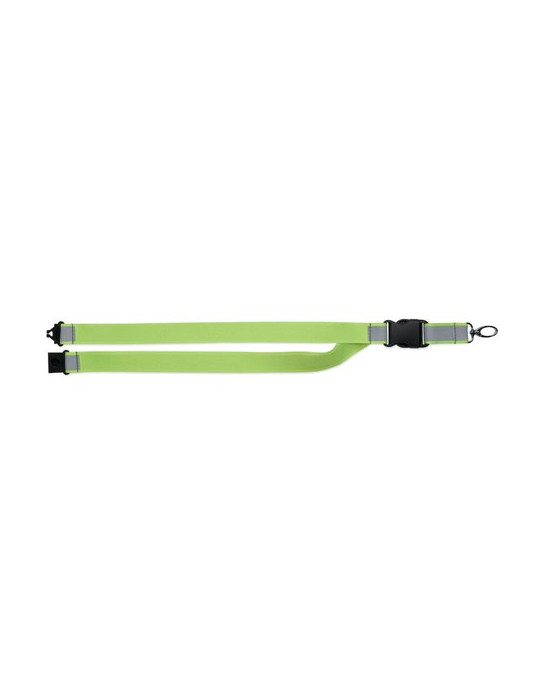 TOSEE Lanyard réfléchissant en RPET Couleurs : jaune fluo accessoire événementiel unique