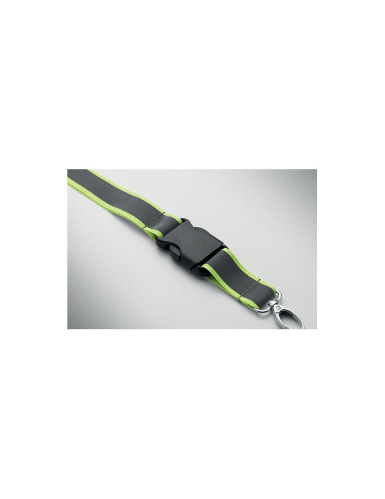TOSEE Lanyard réfléchissant en RPET Couleurs : jaune fluo cadeau client original