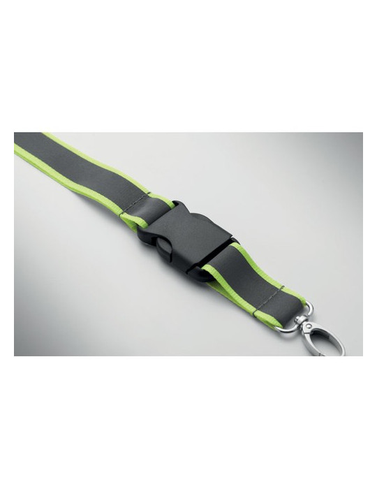 TOSEE Lanyard réfléchissant en RPET Couleurs : jaune fluo cadeau client original