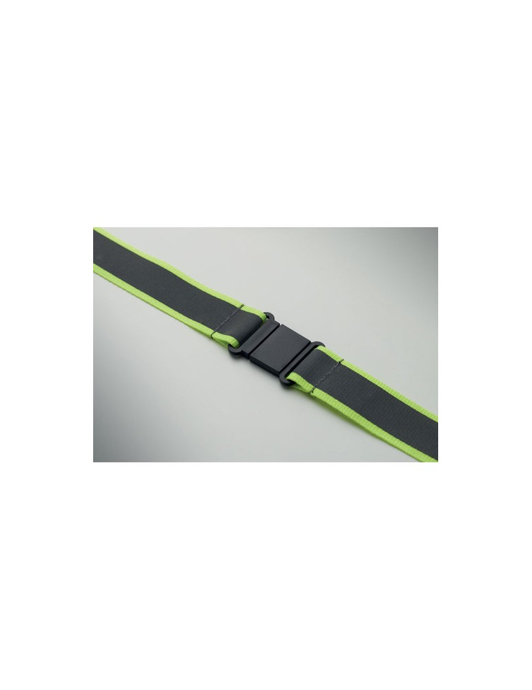 TOSEE Lanyard réfléchissant en RPET Couleurs : jaune fluo objet publicitaire robuste