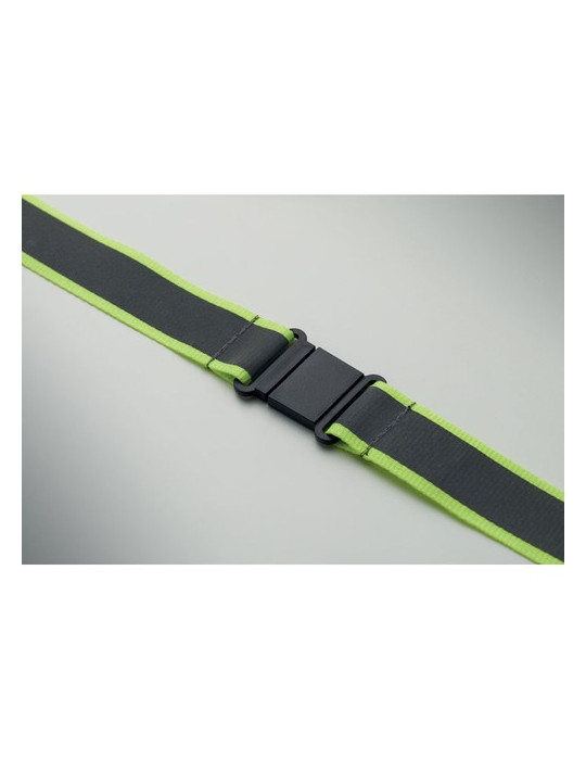 TOSEE Lanyard réfléchissant en RPET Couleurs : jaune fluo objet publicitaire robuste