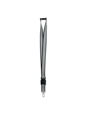 TOSEE Lanyard réfléchissant en RPET Couleurs : noir personnalisable avec votre logo