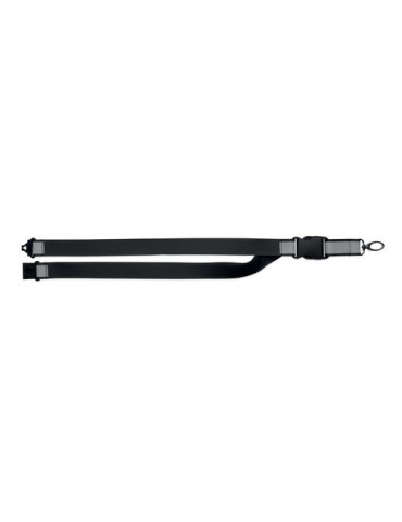 TOSEE Lanyard réfléchissant en RPET Couleurs : noir cadeau collaborateur premium