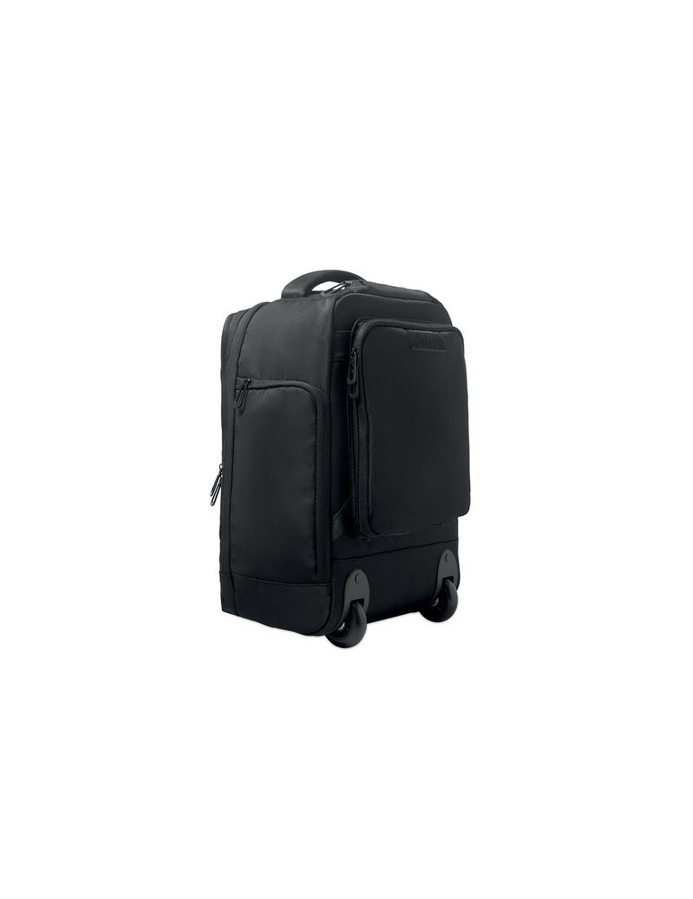 MAGNATE Trolley à dos en 290T RPET Couleurs : noir personnalisable avec votre logo