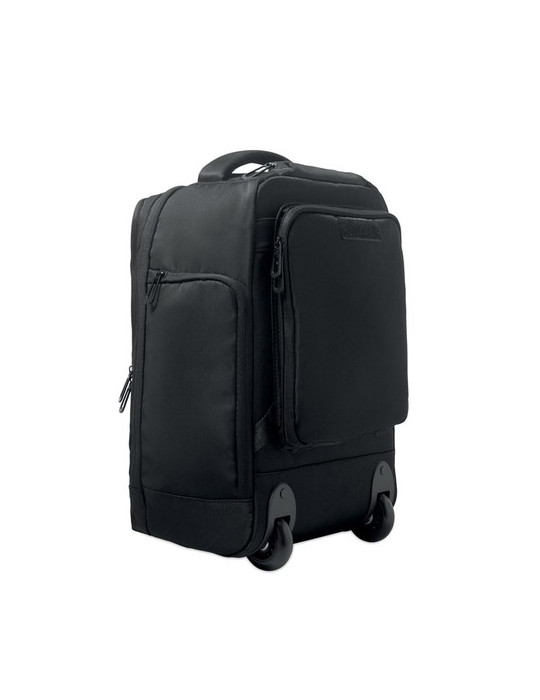 MAGNATE Trolley à dos en 290T RPET Couleurs : noir personnalisable avec votre logo