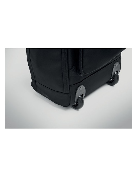 MAGNATE Trolley à dos en 290T RPET Couleurs : noir goodies publicitaire événementiel