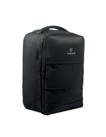 MAGNATE Trolley à dos en 290T RPET Couleurs : noir marquage laser ultra précis