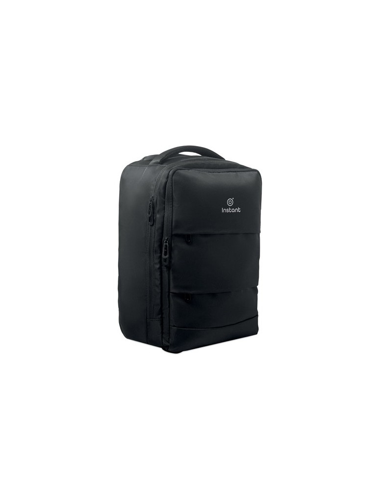 MAGNATE Trolley à dos en 290T RPET Couleurs : noir marquage laser ultra précis