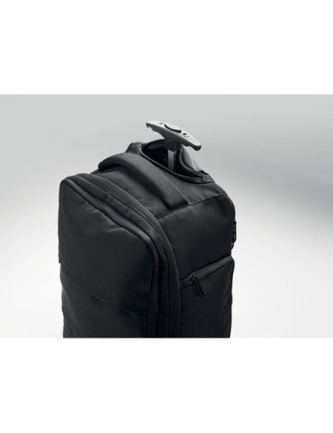MAGNATE Trolley à dos en 290T RPET Couleurs : noir objet promotionnel éco-responsable