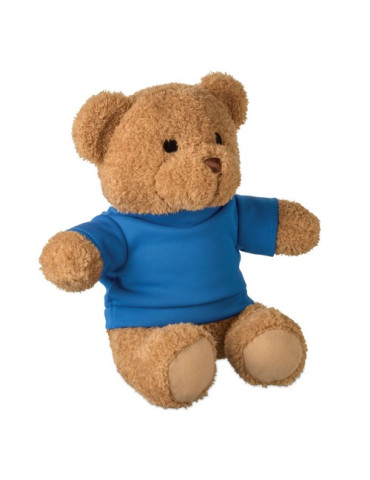 JACKIE Peluche Ourson t-shirt 23cm Couleurs : bleu