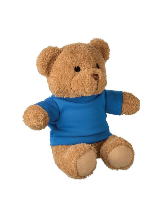 JACKIE Peluche Ourson t-shirt 23cm Couleurs : bleu