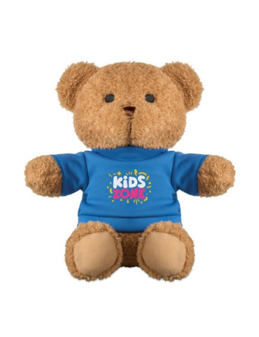 JACKIE Peluche Ourson t-shirt 23cm Couleurs : bleu livraison express 24h 48h